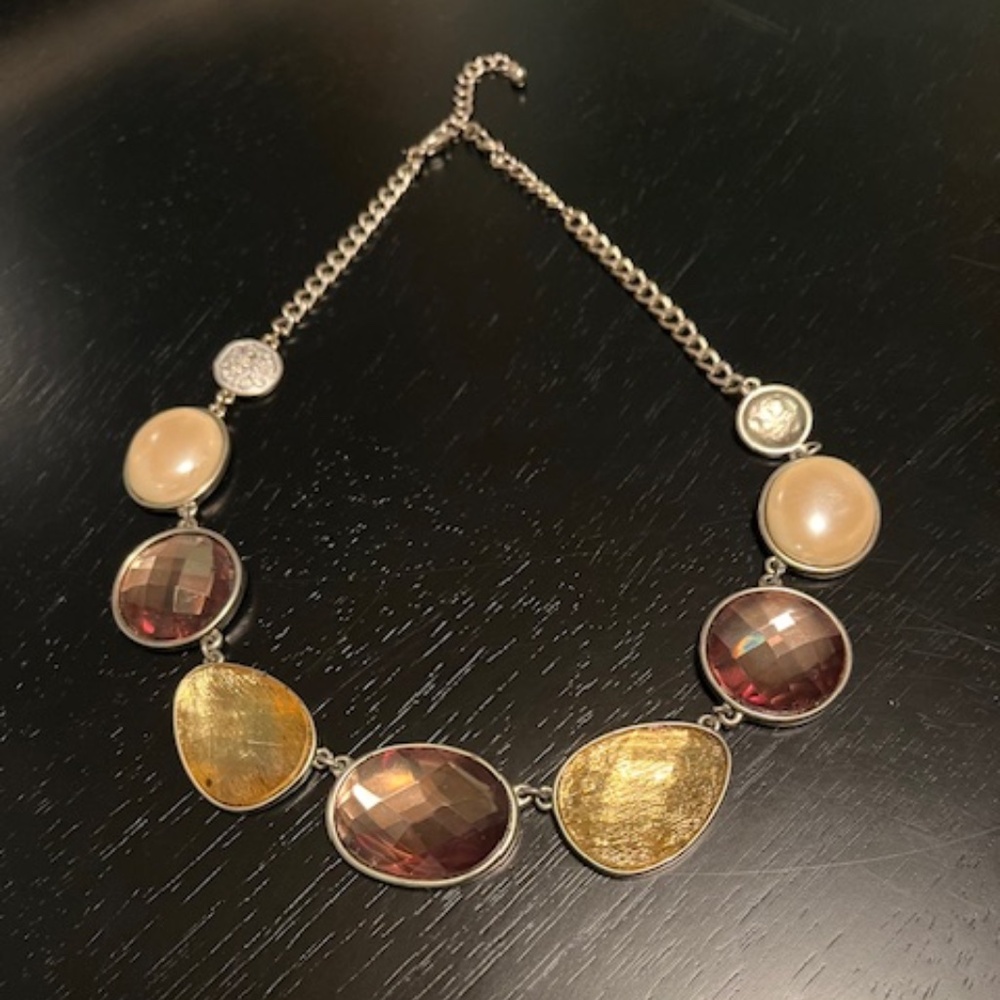 Faux Gemstone Choker Necklace - Picture 2 of 10